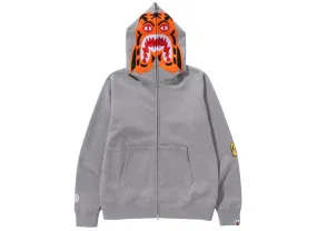 A Bathing Ape Tiger Full Zip Hoodie in Gray