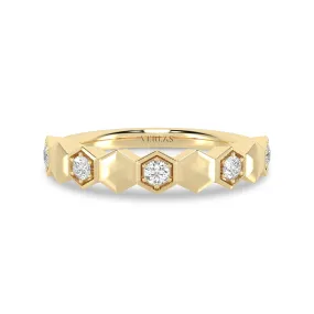 Alternating Diamonds Hexagon Band