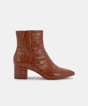 BEL BOOTIES COGNAC CROCO re:vita