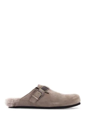 BRUNELLO CUCINELLI suede leather mules for