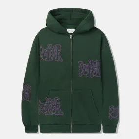 Butter Goods - Tour Zip-Thru Hooded Sweatshirt - Dark Green