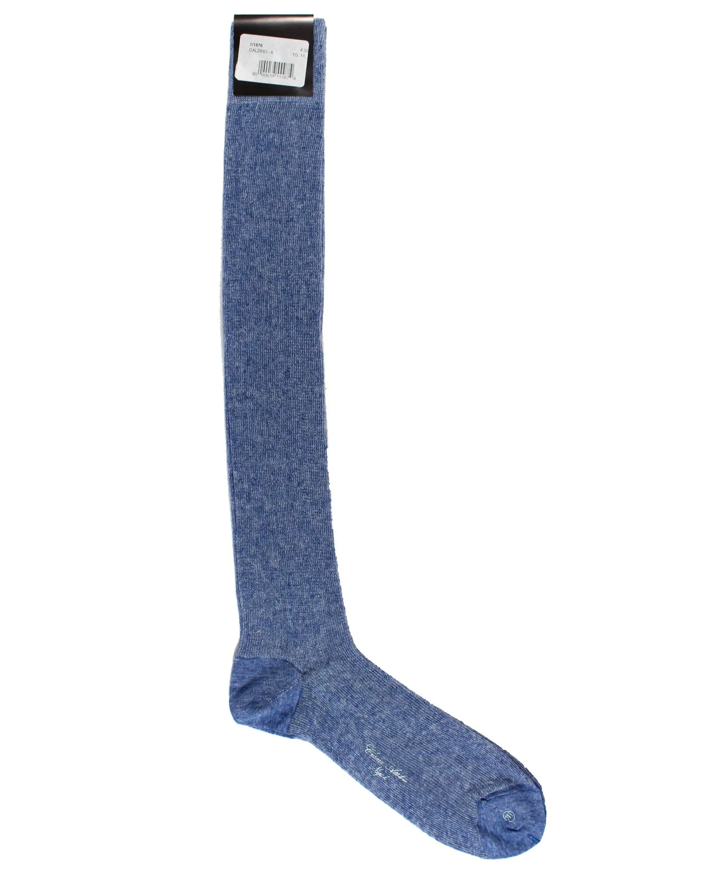 Cesare Attolini Blue Over The Calf Socks Linen Cotton US 11 1/2 - EUR 45 FINAL SALE