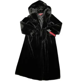 Coat Faux Fur & Sherpa By Clothes Mentor In Black, Size: Xs