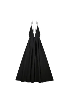 Deep Neck Volume Dress