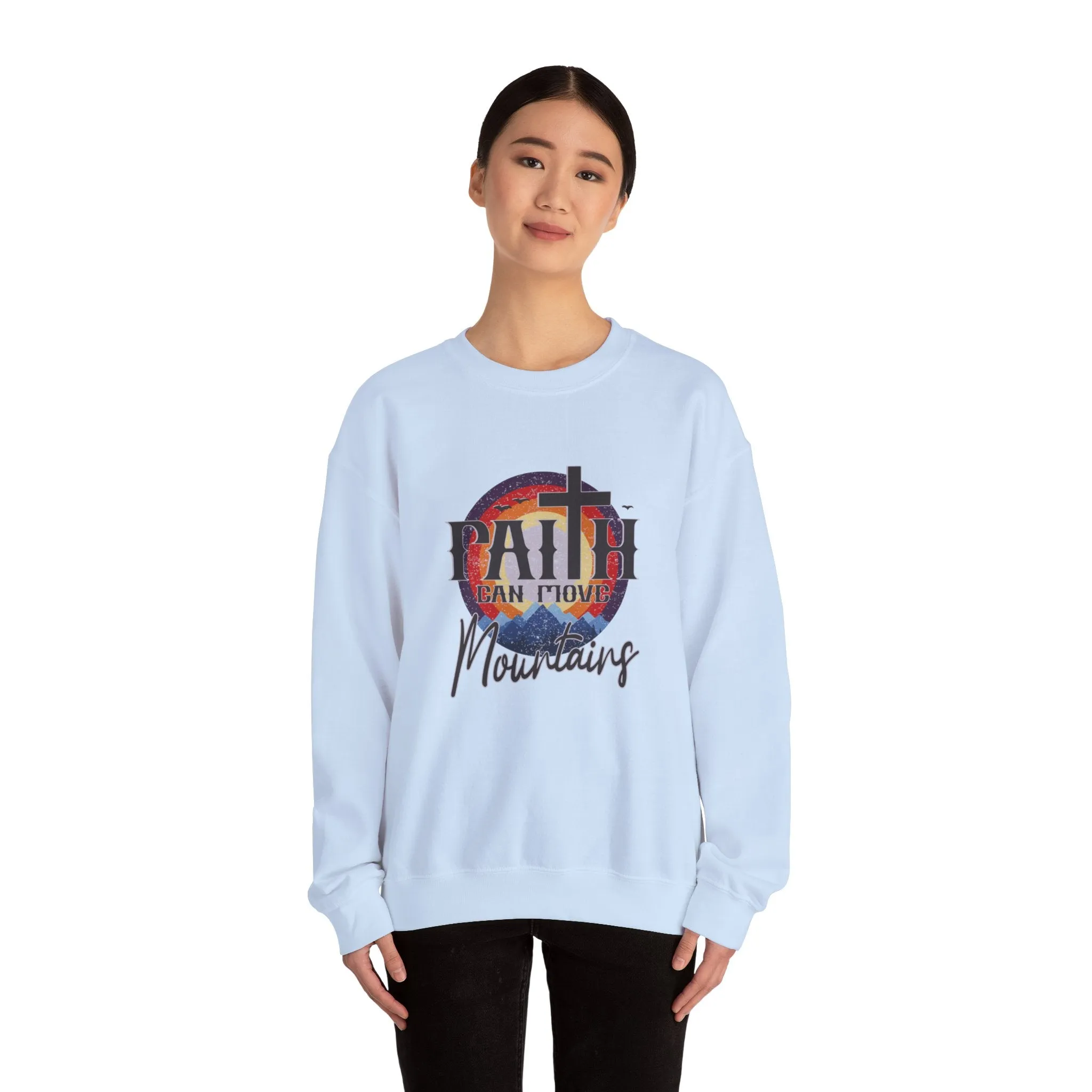 Faith can move Mountains Unisex Heavy Blend™ Crewneck Sweatshirt