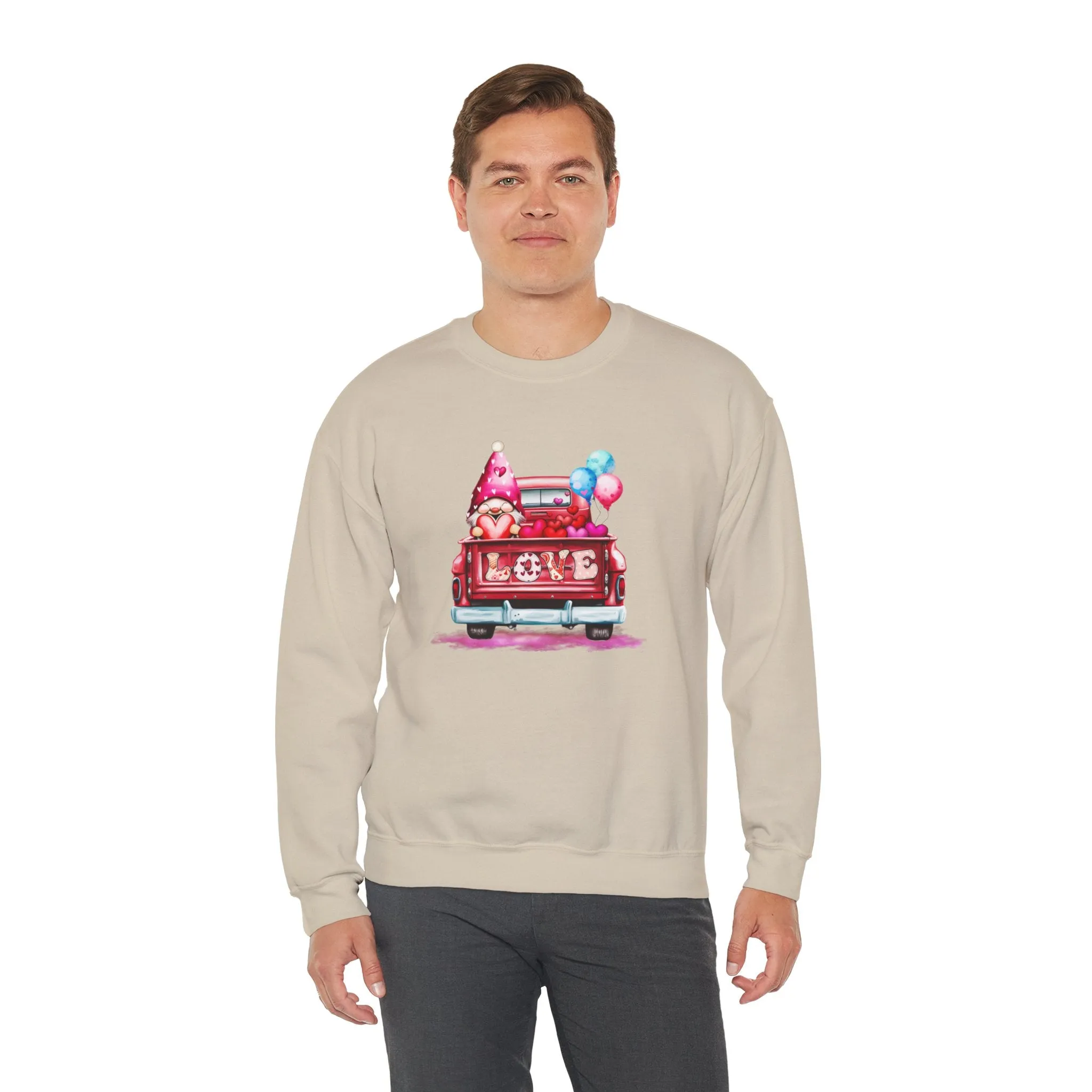 Gnome Love Truck Unisex Heavy Blend™ Crewneck Sweatshirt