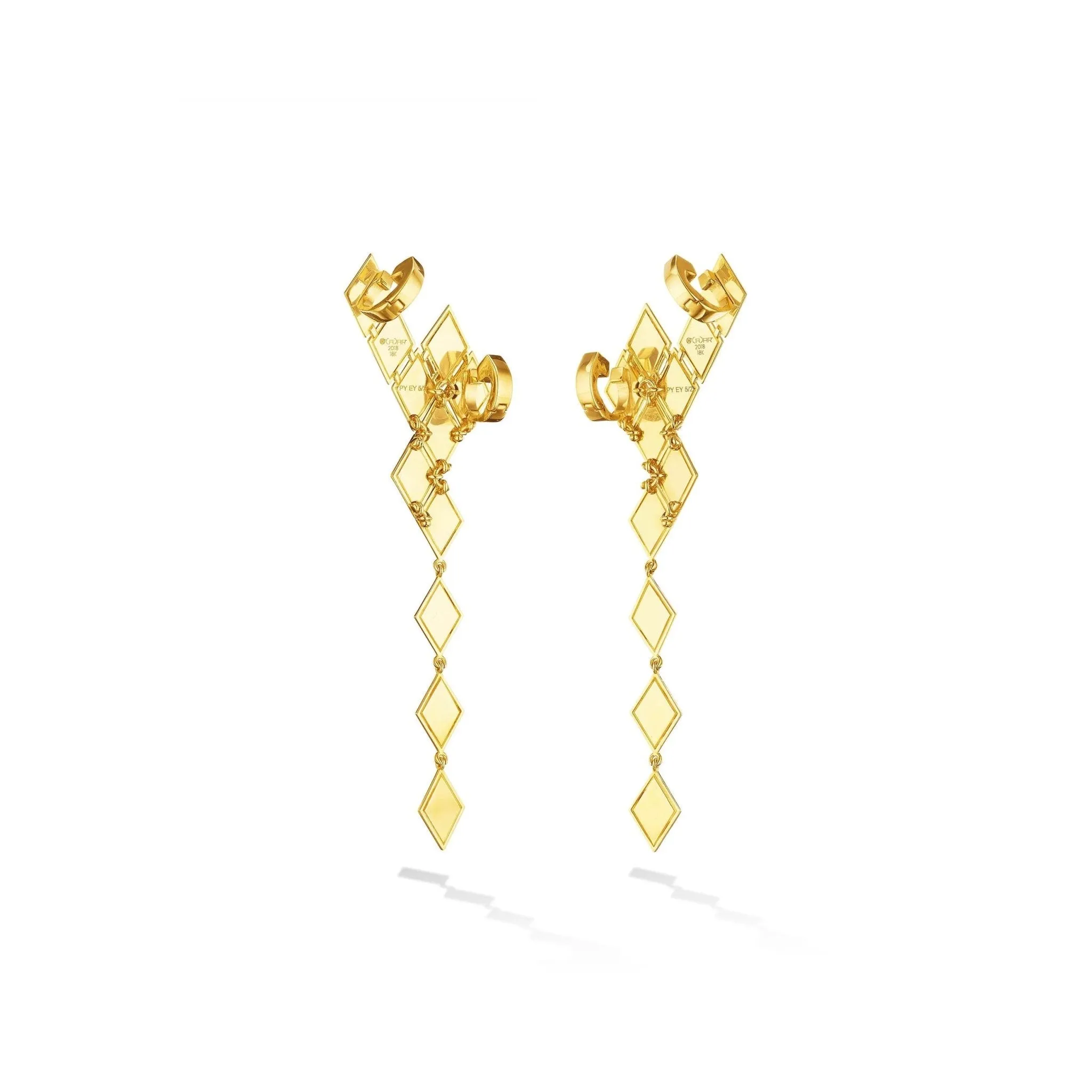 Medium Yellow Gold Python Clip On Ear Climbers