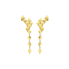 Medium Yellow Gold Python Clip On Ear Climbers