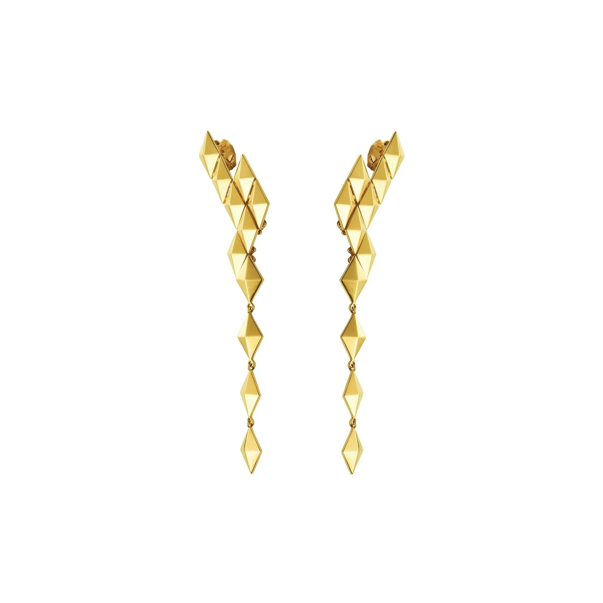 Medium Yellow Gold Python Clip On Ear Climbers