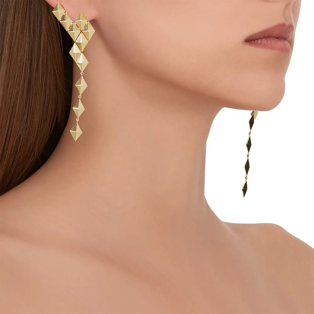 Medium Yellow Gold Python Clip On Ear Climbers