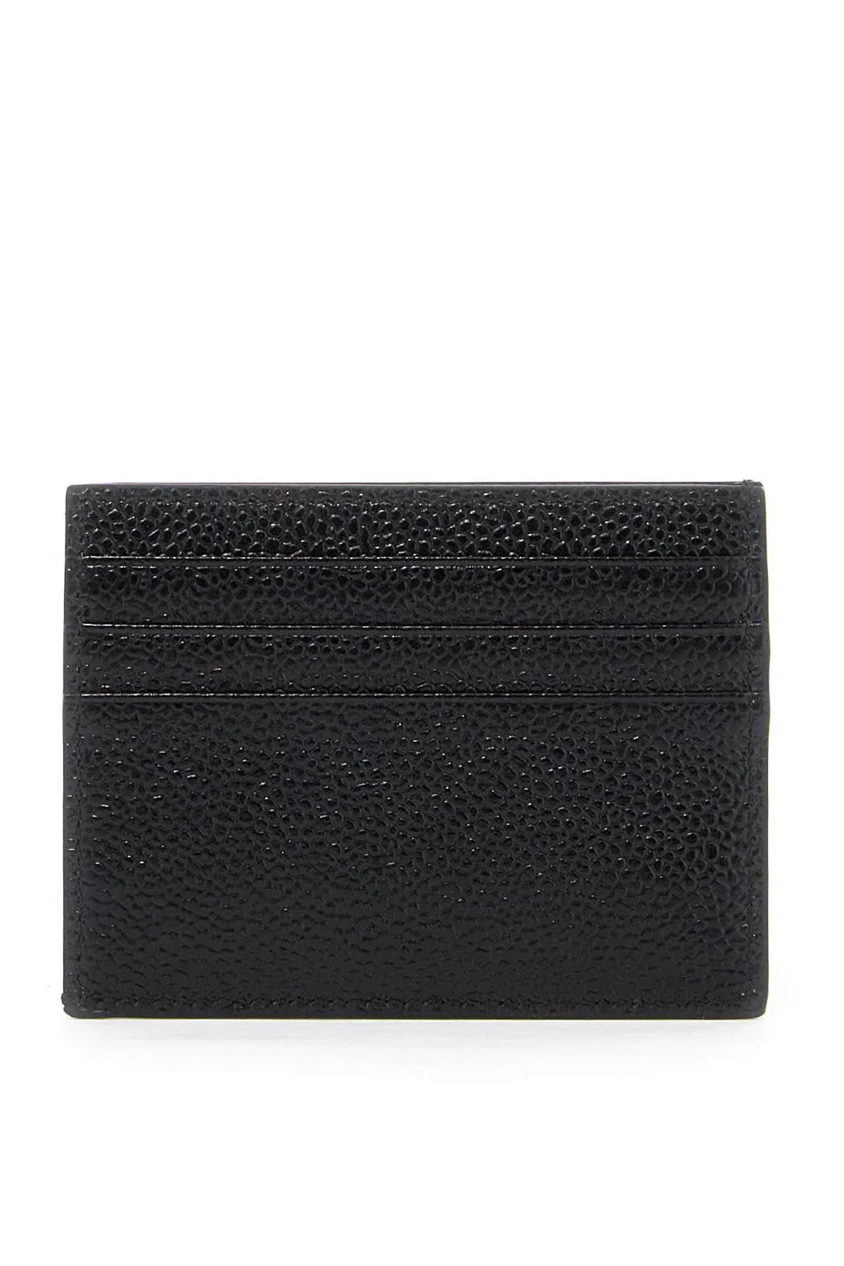 THOM BROWNE pebble leather card holder